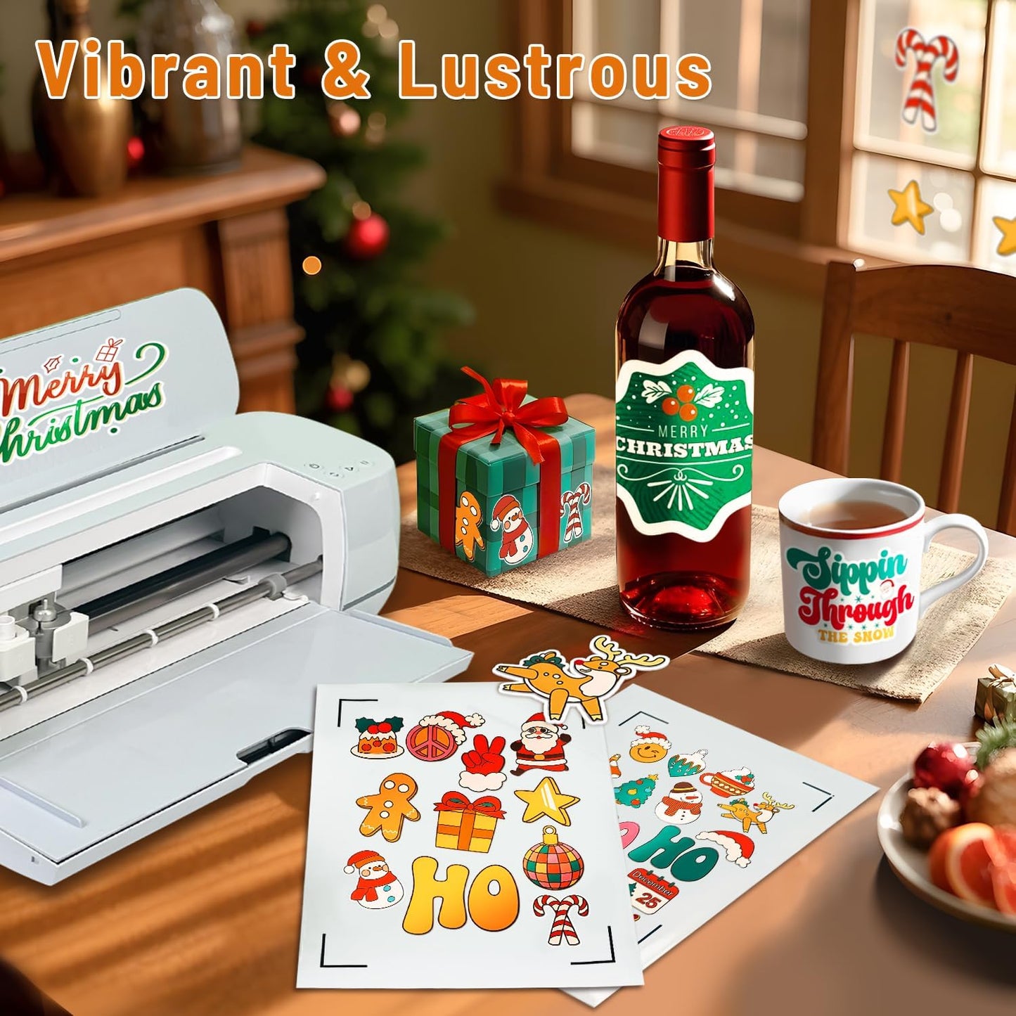 Sublimation Sticker Paper-10 Pcs Glossy White Waterproof Sublimation Stickers 8.5x11 inch for Sublimation Inkjet Printer and Ink，White Sublimation Vinyl Sticker Paper