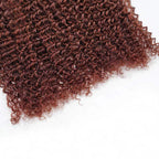 QVR Reddish Brown Crochet Weave Hair Extensions Machine Made #33B Feather Human Crochet Hair