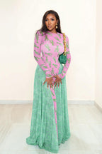 Fun Lobster Print Flowy Maxi Dress