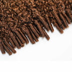 QVR Ombre Brown Feather Crochet Human Hair #T2/30 Burmese Curly Machine Made Crochet Weave Hair Extensions