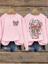 Women's God Is Good All The Time Print Casual Sweatshirt