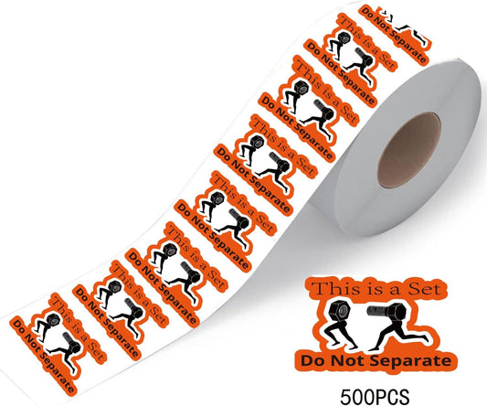 This is a Set Do Not Separate Sticker - Funny Nut and Bolt Design - Humorous Industrial Packing & Shipping Decals