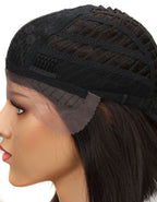 QVR Lace Front Human Hair Wigs 10" Bob Wig | LYNA
