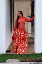 Abstract Art Formal Maxi Dress