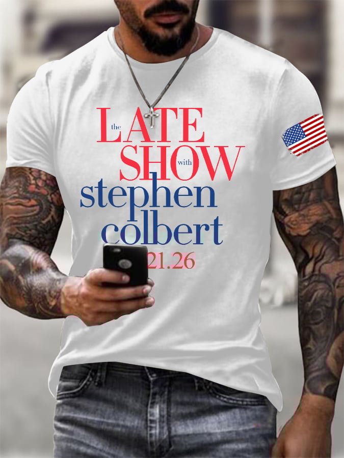 🔥Buy 3 Get 15% Off🔥Men's Retro Late Show 05.21.2026 Print T-Shirt
