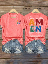 Women's  AMEN Print T-Shirt
