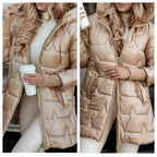 Women's Winter Warm Hooded Coat in Mid-Length