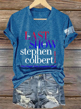 🔥Buy 3 Get 15% Off🔥V-Neck Retro  Last Show 05.21.2026 The Night The Laughter Died Print T-Shirt