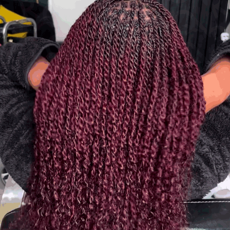 QVR Mix #1B/99J Color Afro Kinky Bulk Human Hair For Braiding Dreadlock Hair