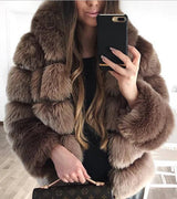 Manteau Glamour En Fourrure