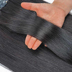 QVR Upgraded Invisible Edge 9PCS PU Clip Ins Extensions 5PCS Volumizer Natural Straight Seamless Clip In Human Hair