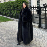 Women's Faux Long Coat Thicken Jackets Winter Warm Comfort Fashion Casual OL