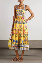 Casual Strapless Midi Dress