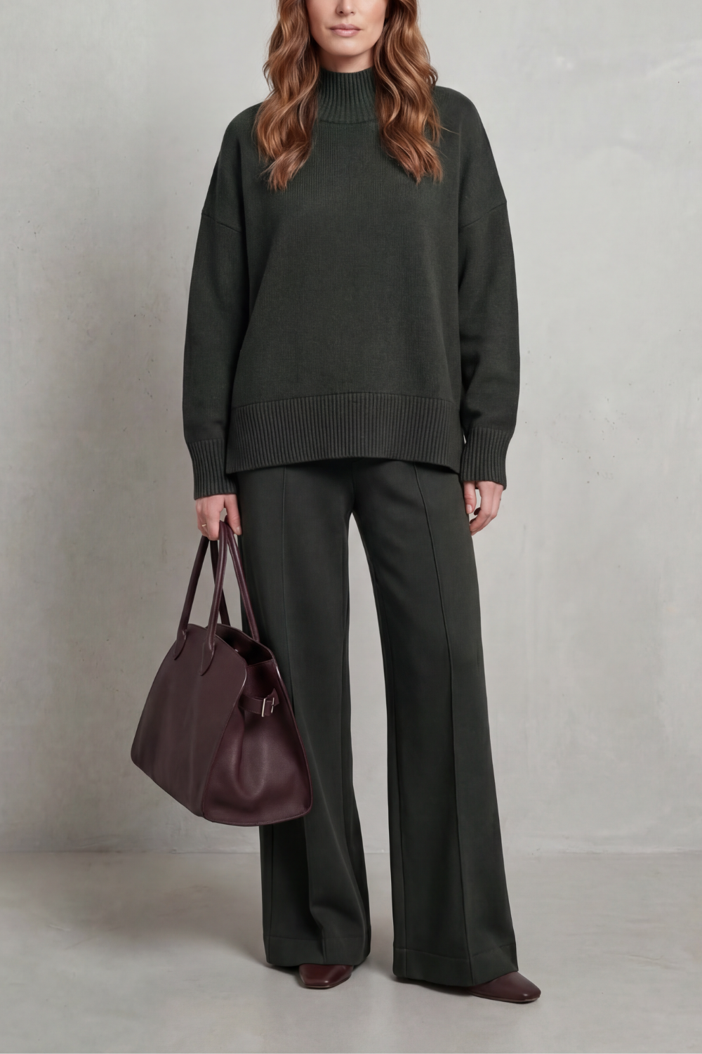 Casavella – Folded collar charm – Knit lounge set