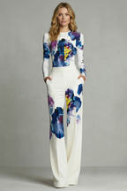 Celestique – Artistic colourblock elegance – Top and trouser set