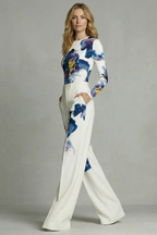 Celestique – Artistic colourblock elegance – Top and trouser set