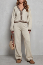 Cerivelle – Contrast trim – Knit loungewear set