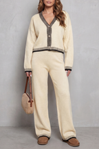Cerivelle – Contrast trim – Knit loungewear set