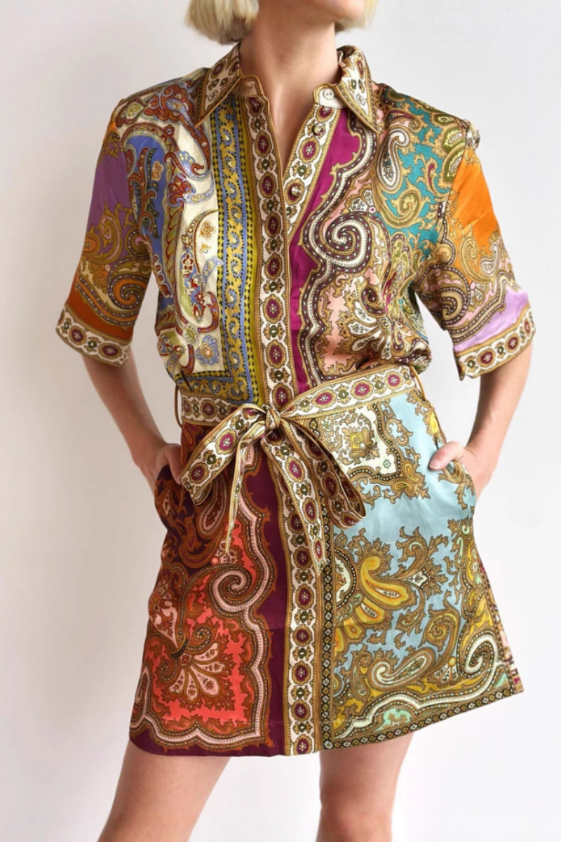 Shirt-Style Linen Dress