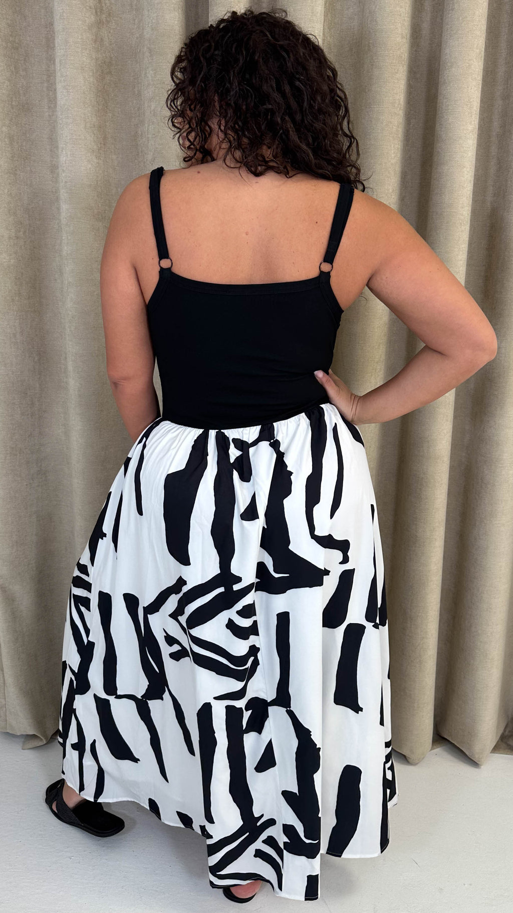 CurveWow Jersey Cami Maxi Dress Mono