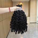 QVR Bora Bora Braids Burmese Curly Bulk 100% Human Hair Extensions For Bohemian Knotless Braids
