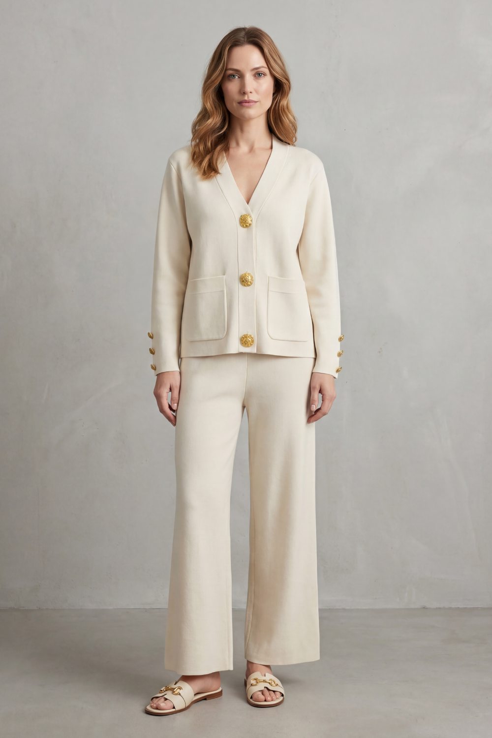 Livia – Gold button detail – Buttoned lounge set