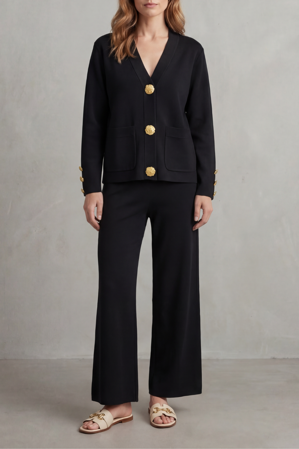 Livia – Gold button detail – Buttoned lounge set