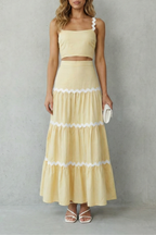Marivelle – Wave trim summer set – Skirt set