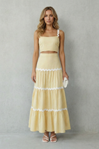 Marivelle – Wave trim summer set – Skirt set