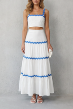 Marivelle – Wave trim summer set – Skirt set
