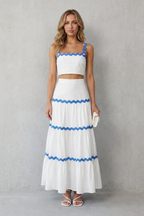 Marivelle – Wave trim summer set – Skirt set