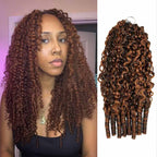 QVR Seamless Burmese Curly Feather Crochet Hair Highlight #P4/27 Machine Made Human Hair Extensions