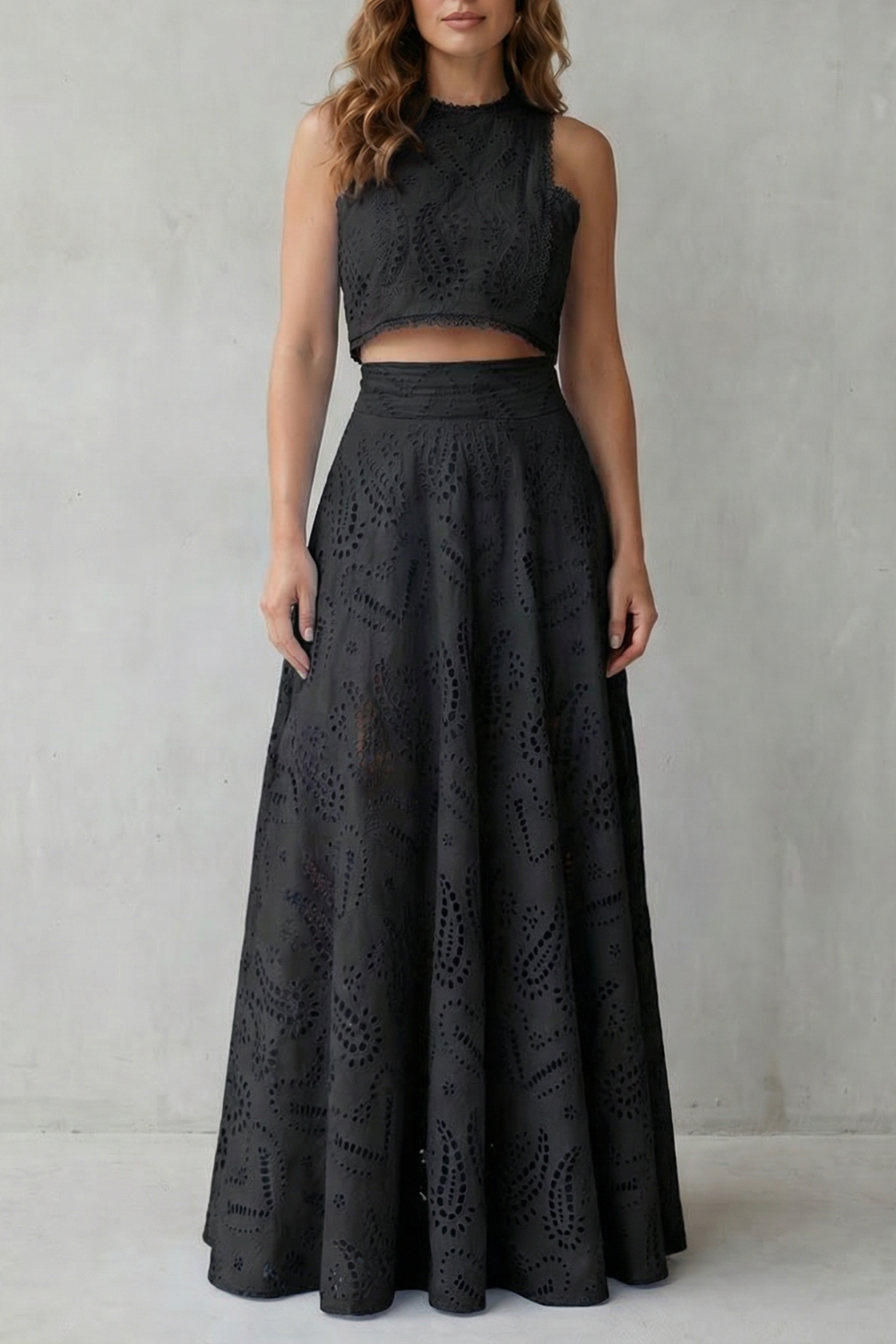 Parivelle – Embroidered lace elegance – Skirt set