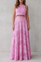 Parivelle – Embroidered lace elegance – Skirt set