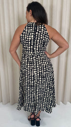 CurveWow Racer Cami Dress Mono Smudge