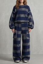 Rovienne – Distressed plaid street style – Two piece set
