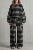 Rovienne – Distressed plaid street style – Two piece set