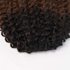 QVR Ombre #T1B/30/613 Small Kinky Curly Machine Made Feather Crochet Human Hair Extensions