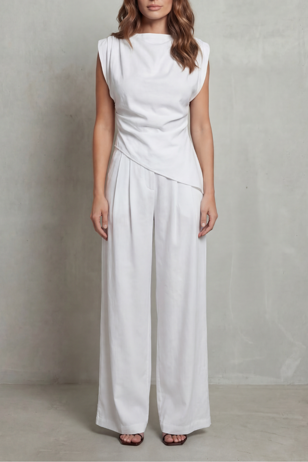 Selora – Draped waist detail – Casual elegance set