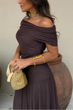 Toledo One Shoulder Mesh Maxi Dress