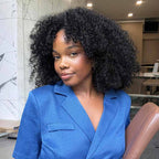 QVR Kinky Curly V Part Wigs Human Hair Beginner Friendly No Leave Out