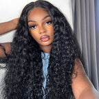 QVR Pre-cut Gluless 4x6 HD Lace Closure Wig Human Hair Wigs Water Wave Wear&Go Wig