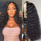 QVR Glueless Pre Cut Lace 13x4 HD Lace Closure Wig Water Wave Wig Wear and Go Wigs