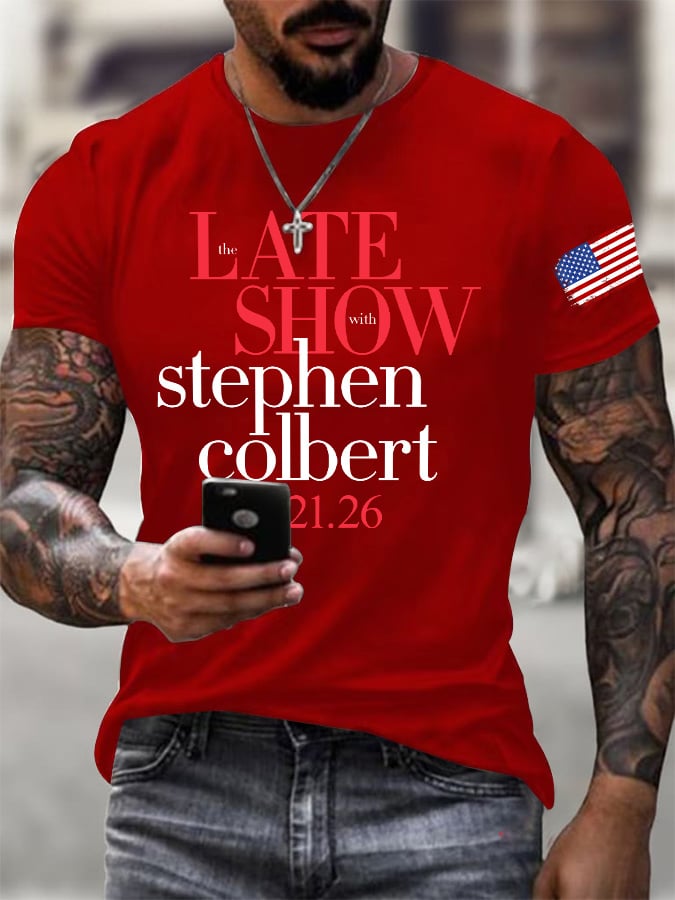 🔥Buy 3 Get 15% Off🔥Men's Retro Late Show 05.21.2026 Print T-Shirt