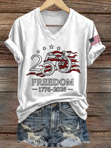 Women's America 250 Years 1776-2026 Print Casual T-shirt