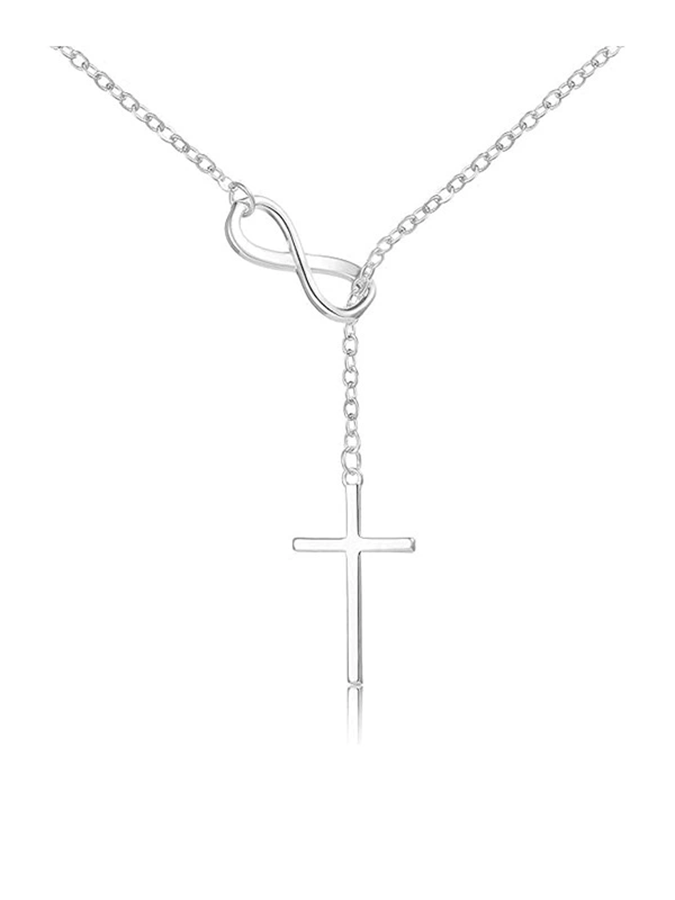 Cross Light Luxury Alloy Pendant Necklace