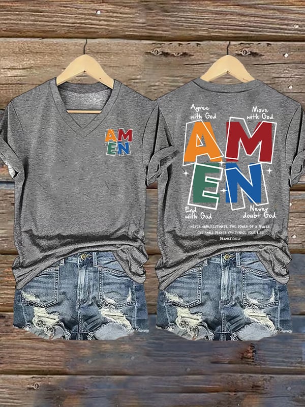 Women's  AMEN Print T-Shirt