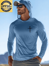 Men's Faith Outdoor Sun Protection Breathable Cool Hooded Sun Protection Long Sleeve Top