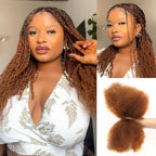 QVR Two Colors #P27/30 Afro Kinky Bulk Human Hair for Mini Twist Braiding Dreadlock