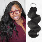 QVR Body Wave Crochet Hair Natural Black Machine Made Feather Human Hair Extension